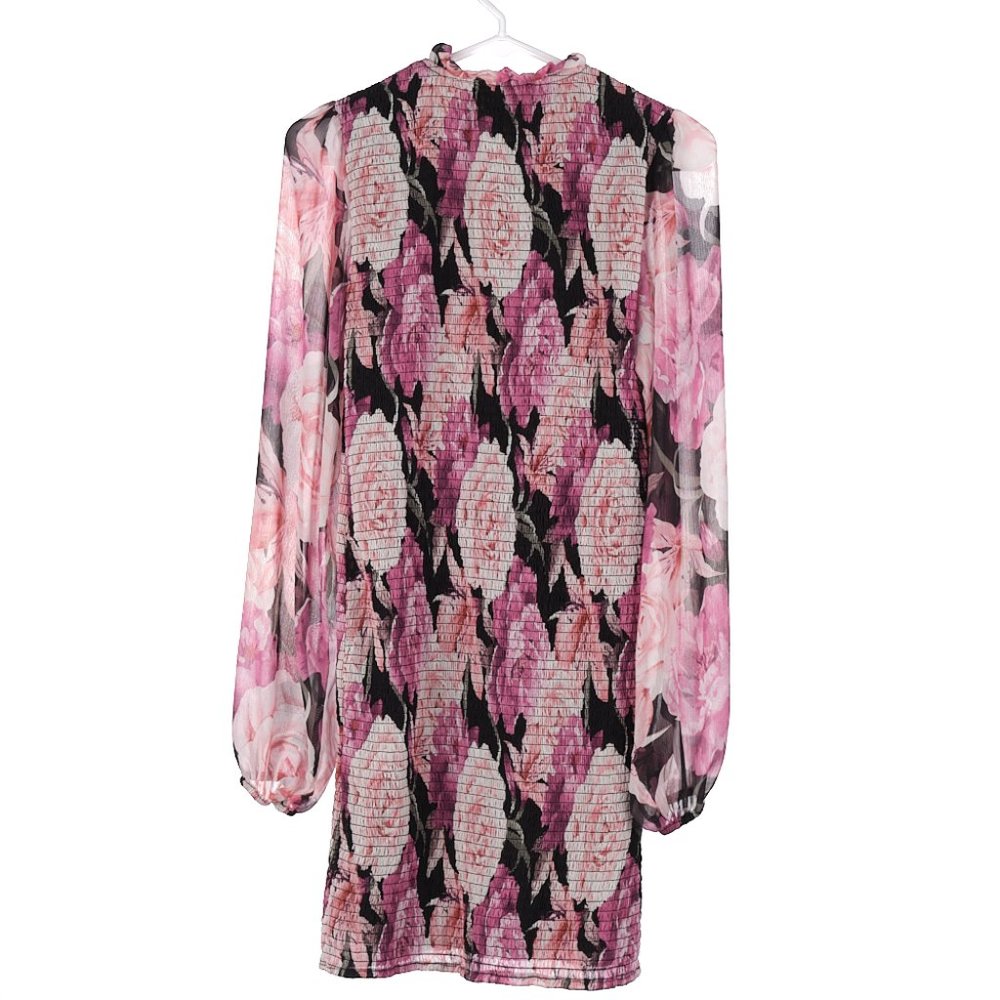Revamped Smocked Floral Rose Mini Dress Medium NWT - Picture 8 of 8